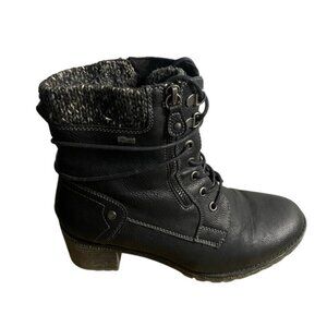 Relife Women's Black Spring Step Hellewn Lace Up Boots